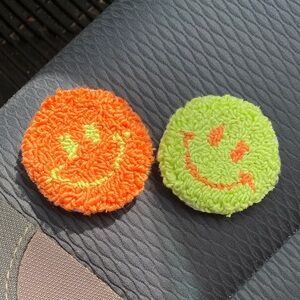Handmade Car Coasters - Orange and Green